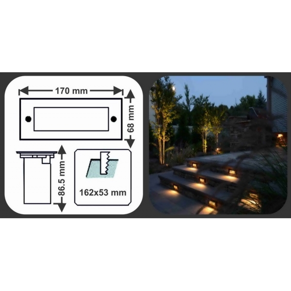 چراغ زیرپله مدل FEC-3102-16 LED حفاظ دار