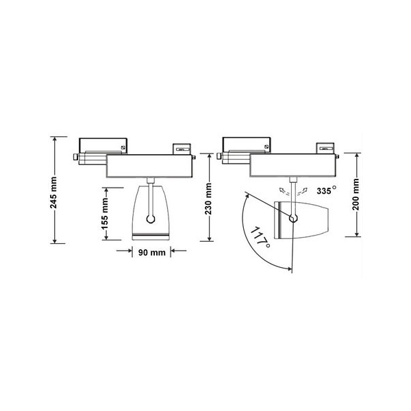 چراغ ریلی فاین الکتریک - مدل FEC-6158-25 - مشکی