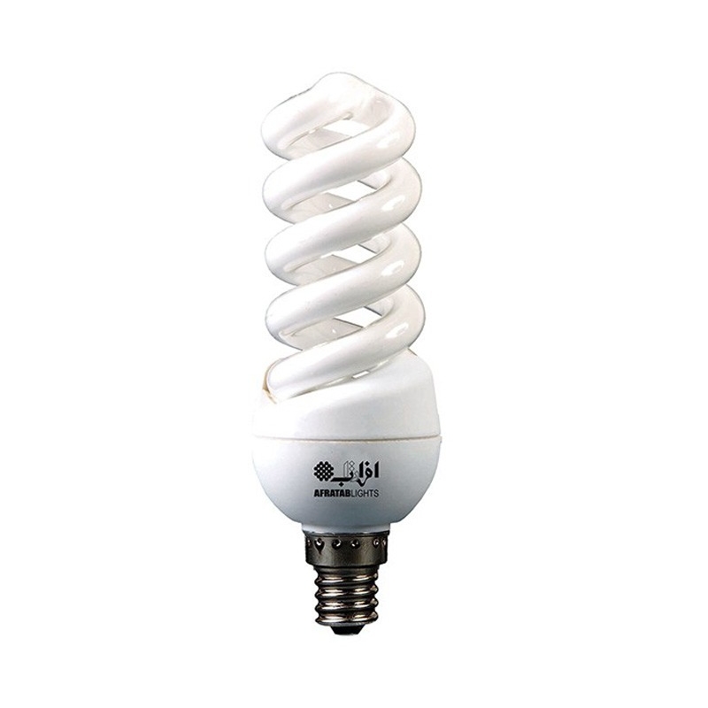 لامپ کم مصرف افراتاب اسپیرال مدل 12FSP-PTC سرپیچ E27