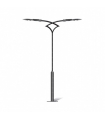 چراغ پارکی دو طرفه 4 متری مدل SH-COBRA-DOUBLE-SIDED04