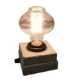 چراغ رومیزی بتنی دست ساز بدون لامپ مدل مطبق 1213