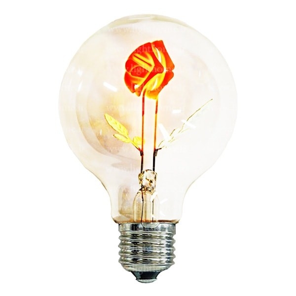 لامپ ادیسونی 3 وات انگاره مدل Rose Bulb (گل رز)