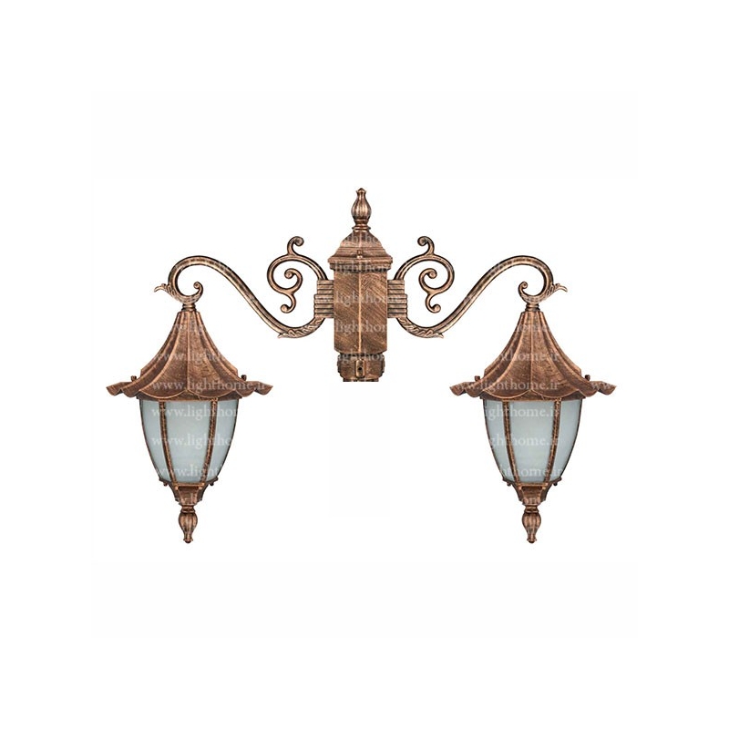سرشعله چراغ پارکی دو شاخه بیتانور مدل چتری خمره ای Bi-5822D