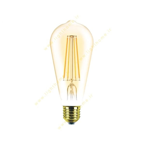 لامپ حبابی فیلامنتی 8 وات خمره ای طلایی EDC