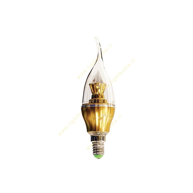 لامپ ال ای دی 5 وات EDC شمعی با پایه طلایی