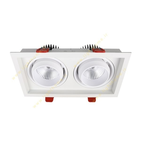 چراغ فروشگاهی سقفی توکار گریل 15×2 وات EDC