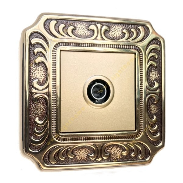 کلید و پریز آنتیکو سری VITA طلایی با کادر پتینه ایتالیایی
