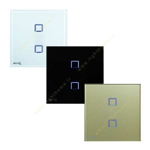 کلید و پریز لمسی (تاچ) دو پل روشنایی نستک (NESTECH)
