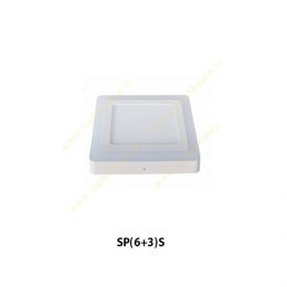 پنل SMD دو رنگ سه حالته روکار مربع 3+6 وات سان لوکس مدل SP(6+3)S