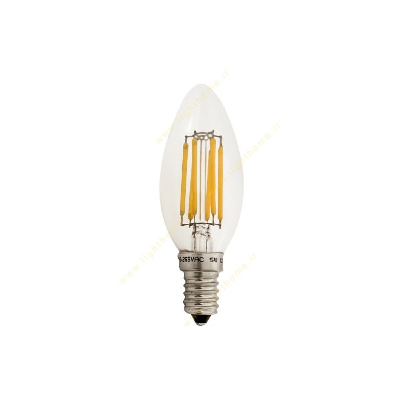 لامپ فیلامنتی شمعی مدل FEC-FILAMENT-LED-5W-E14