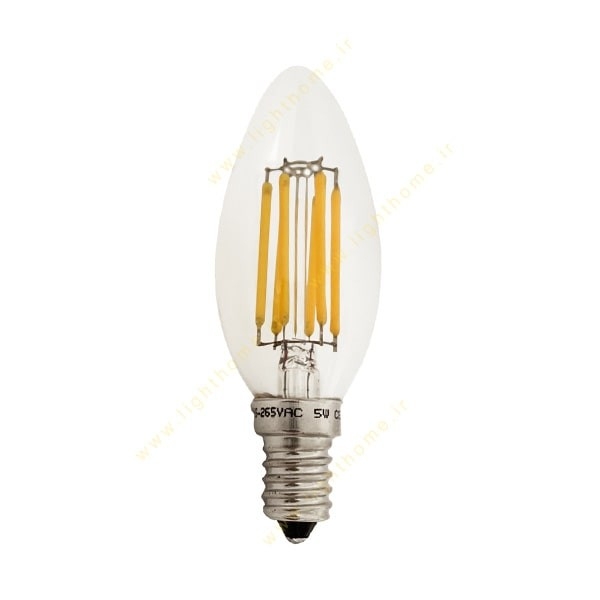 لامپ فیلامنتی شمعی مدل FEC-FILAMENT-LED-5W-E14