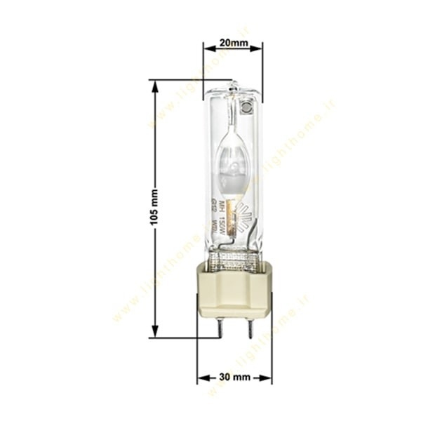 لامپ متال هالید مدل FEC-MH-150W-G12