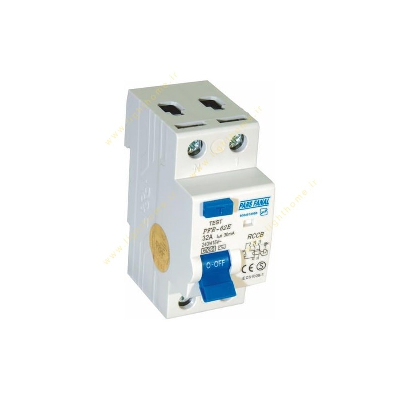 کلید محافظ جان الکترونیک 20 آمپر دو پل پارس فانال مدل PFR-2P-30MA&300MA
