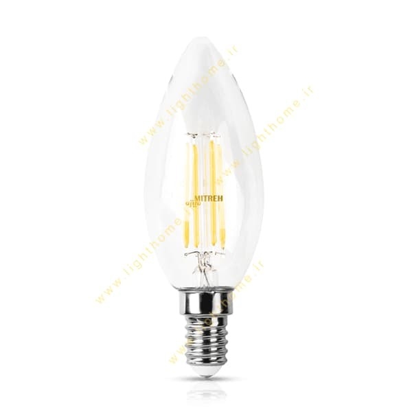لامپ LED فیلامنتی شمعی 4 وات میتره با سرپیچ E14