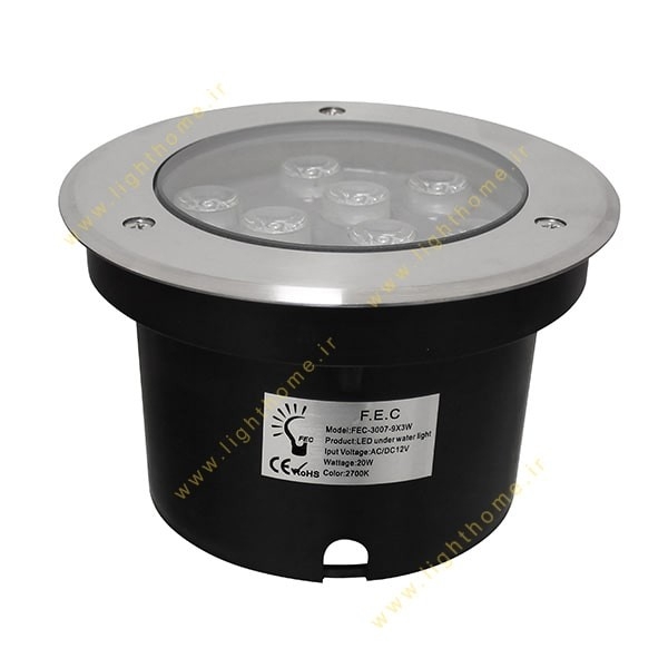 چراغ استخری LED توکار 27 وات مدل FEC-3007 آفتابی