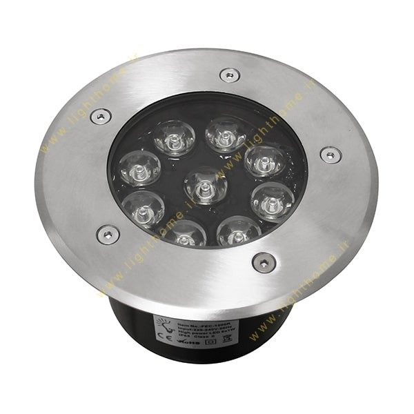 چراغ دفنی POWER LED فاین الکتریک مدل FEC-1500-R-9W