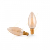 لامپ شمعی طلایی 4 وات شعاع پارس مدل SP-C35-F-4W-GOLD