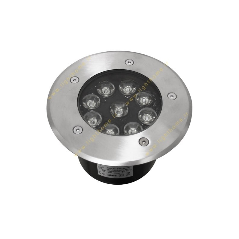 چراغ دفنی پارکتی گرد 9 وات LED مدل FEC-1500