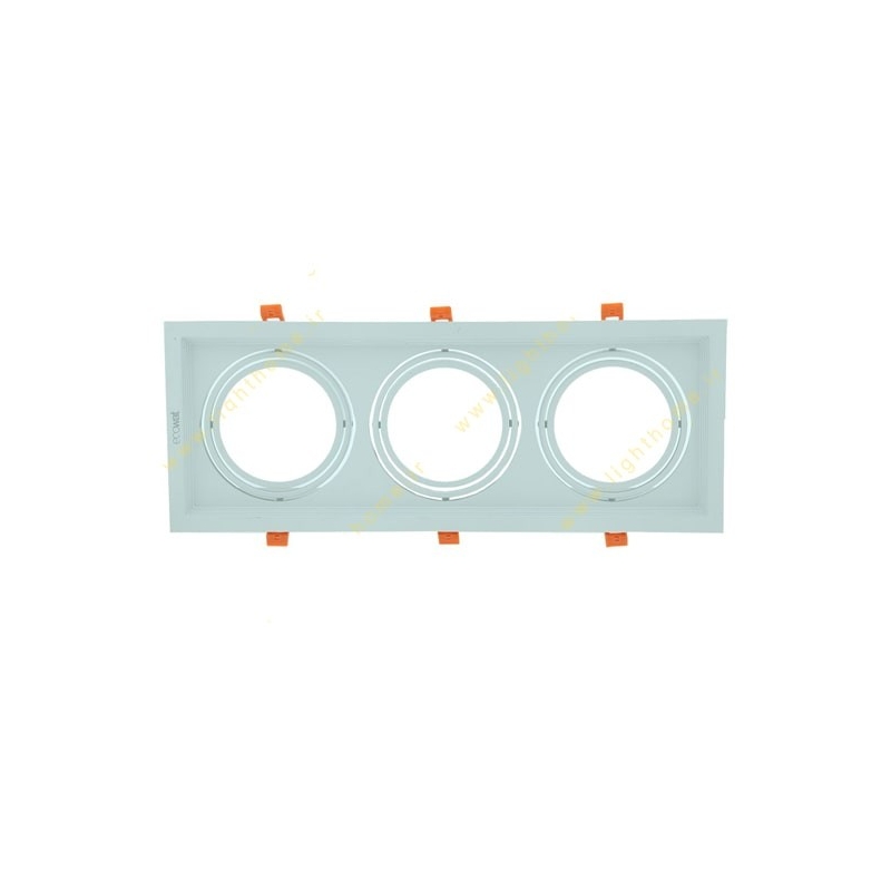 قاب توکار 1 ×3 مخصوص لامپ AR111 اکووات