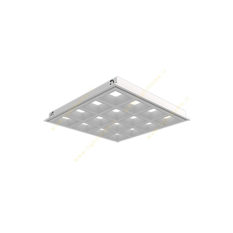 چراغ سقفی 50 وات LED مهنام مدل گلاریس مشبک با صفحه پلی استایرن شیری