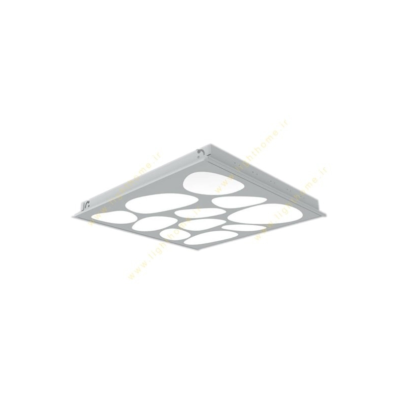 چراغ سقفی 50 وات LED مهنام مدل گلاریس طرح سنگ با صفحه پلی استایرن شیری