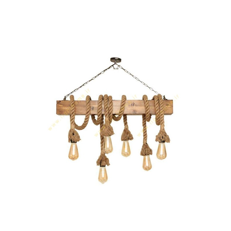 چراغ آویز کنفی و چوبی آرتا کد 506/6