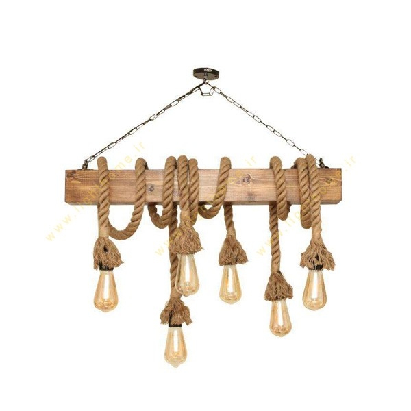 چراغ آویز کنفی و چوبی آرتا کد 506/6