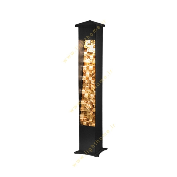 پایه چراغ چمنی 90 سانتیمتری با سنگ مرمر طلایی سوتارا مدل گیتا