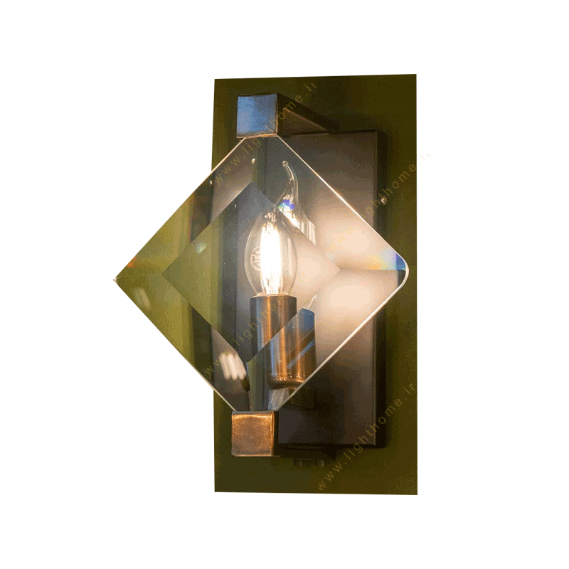 لوستر کریستالی نیرا نور مدل دیواری شمشی لوزی