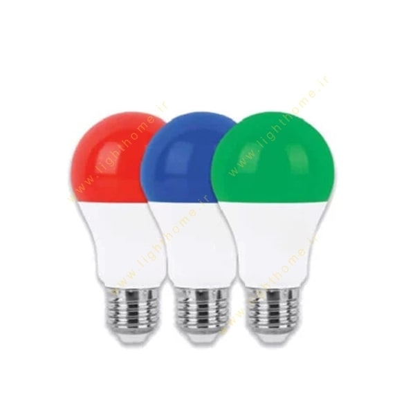 لامپ حبابی 9 وات SMD سرپیچ E27 رنگی پارس شوان