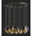 لوستر آویز فلزی نیرا نور مدل دایره دایانا 6 شعله