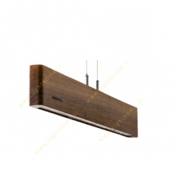 چراغ آویز چوبی 40 وات شعاع مدل گلکسی بلند