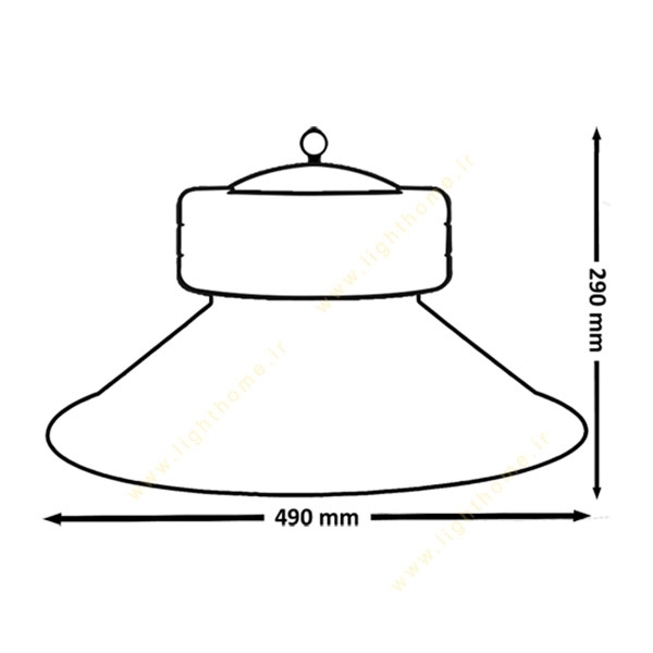 چراغ سوله ای 150 وات SMD آذرطیف مدل HS150W