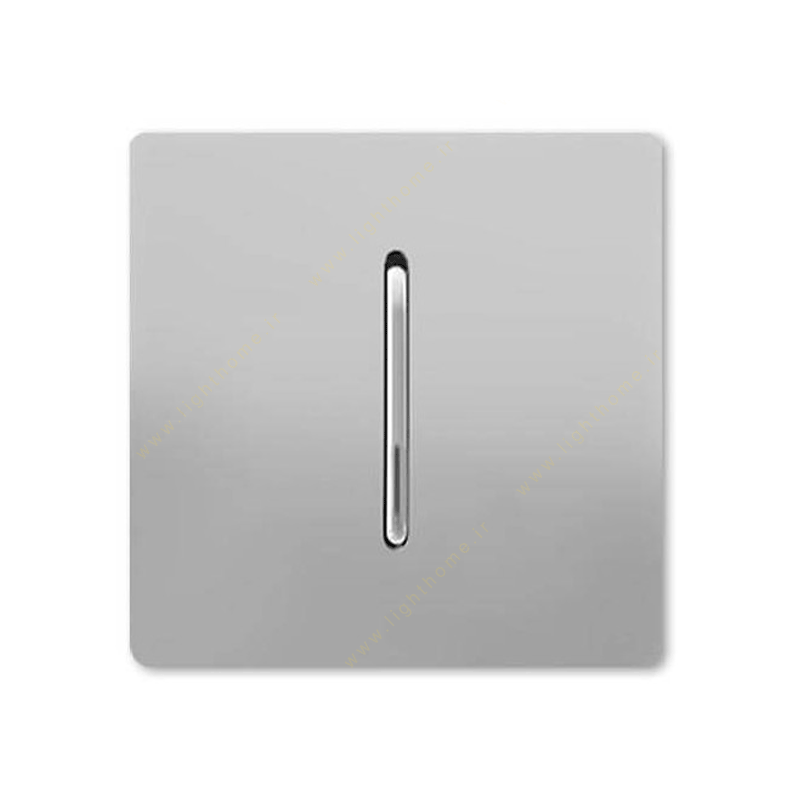 کلید و پریز آسیا الکتریک مدل کریستال صدفی با زه نقره ای