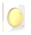 کلید و پریز ویرا مدل آلفا اسپرت سفید میانه طلا - مات و شیشه ای