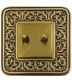 کلید دو پل اهرمی آنتیکو طلایی با قاب سری FIORE