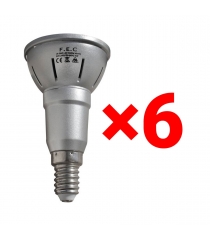 پکیج 6 تایی لامپ هالوژن اس ام دی 4 وات FEC با پایه E14