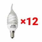 پکیج 12 تایی لامپ شمعی فوق کم مصرف 9 وات SPN