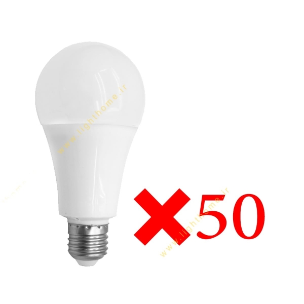 پکیج 50 تایی لامپ حبابی 15 وات لمپاسو