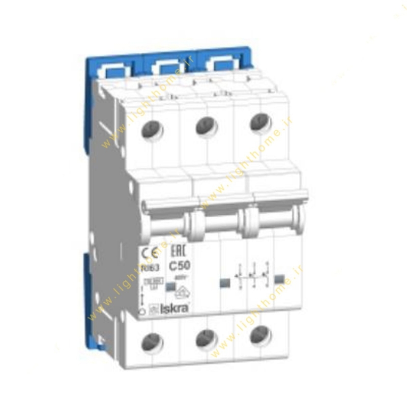 فیوز مینیاتوری سه پل 50 آمپر ایسکرا سری RI60-C