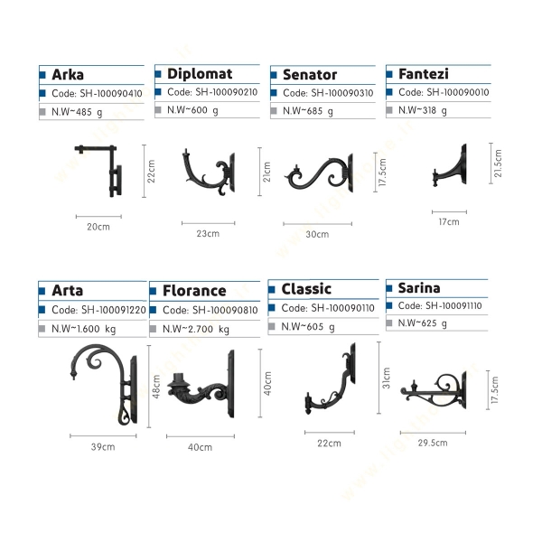 چراغ دیواری حیاطی E27 شب تاب مدل اطلس SH-110969011