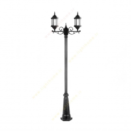 چراغ پارکی دو شاخه پایه بینالود شفق مدل سورنا 6029