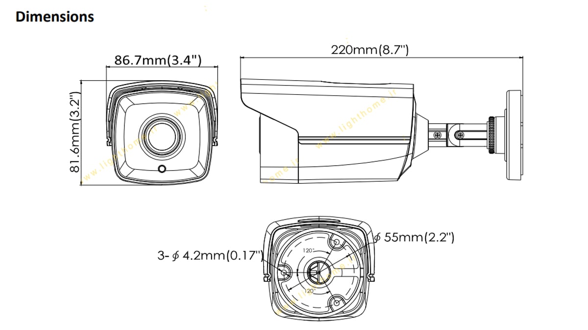 دوربین مدار بسته Turbo Hd هایک ویژن DS-2CE16D0T-IT3