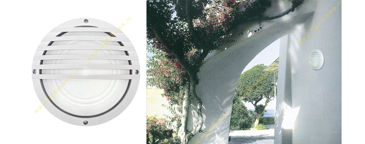 چراغ دیواری ضد آب حفاظ دار مازی نور مدل کرونا