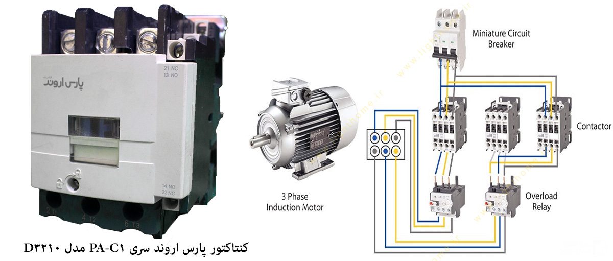 کنتاکتور سری PA-C1 مدل D3210 پارس اروند