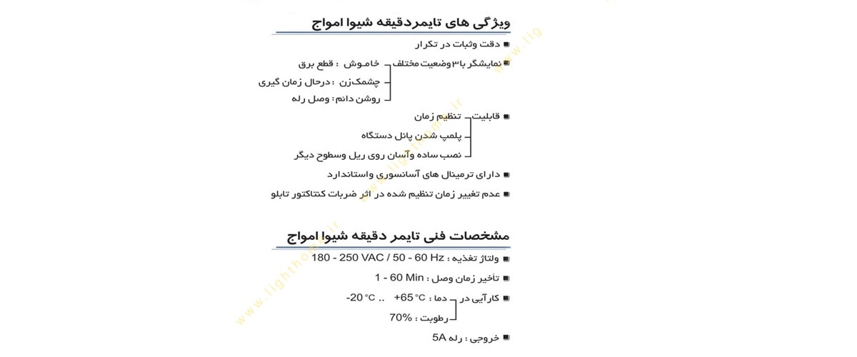 تایمر دقیقه شیوا امواج مدل ATJ – 60M