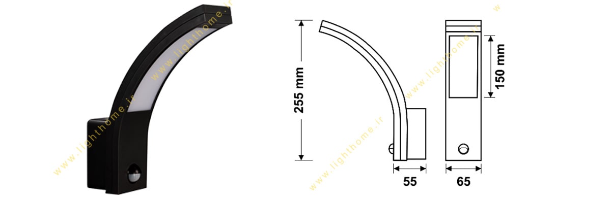 چراغ روکار سنسور دار اضطراری مدل FEC-9215-15w-B