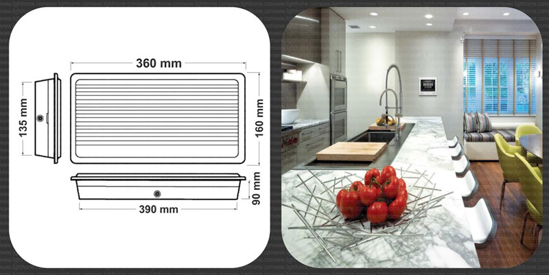 چراغ اضطراری توکار فاین مدل A803-2×8W