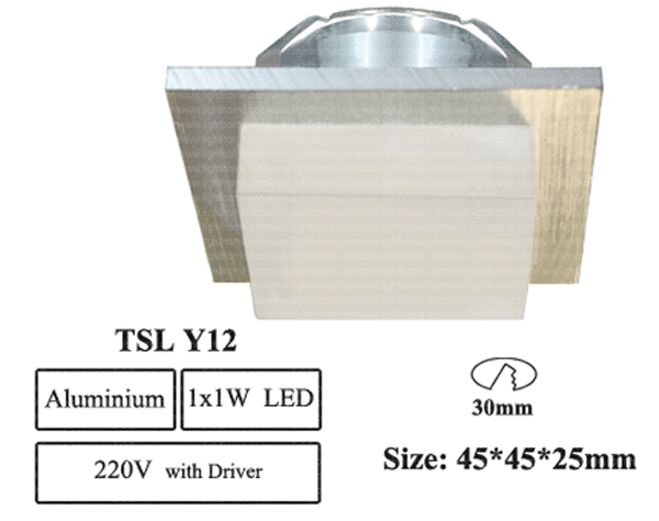 چراغ چشمی  ال ای دی 1 وات مدل TSL-Y12 - چراغ چشمی تکساز 1 وات