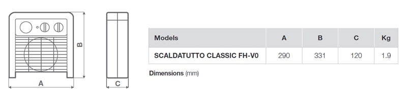 بخاری برقی ورتیس ایتالیا مدل اسکالداتتو